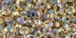 CLOSE OUT:3mm Toho Magatama Beads, Gold Lined Crystal [8g]