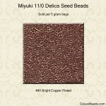 Copper Miyuki Seed Beads