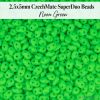2.5x5mm CzechMate 2-Hole SuperDuo Beads Green, Neon | 10g