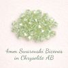 Swarovski 5328:4mm Chrysolite, AB [20]