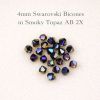 Swarovski 5328:4mm Smoky Topaz, AB 2X [20]
