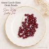 6mm Czech Glass Druk Beads – Siam Ruby, Luster Iris, 50 Beads per Package