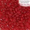 2.5x5mm CzechMate 2-Hole SuperDuo Beads Siam Ruby, Matte | 10g