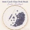 4mm Czech Glass Druk Beads – Amethyst, Luster, 100/pk