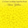 2.5x5mm CzechMate 2-Hole SuperDuo Beads Yellow, Neon | 10g