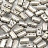 Czech Glass 3x5mm 2 Hole Rulla Beads:Chalk Jet Luster [10g]