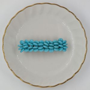 Barrettes:Fan Out, Turquoise (Opaque) 2" [ea]