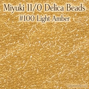 Miyuki 11/0 Delica Beads #0100 Light Amber Transparent 5g