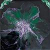 Square Painting 8x8:Emerald Flower