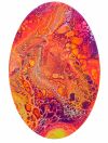 Oval Painting 12x8:Solar Bloom