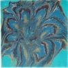 Square Painting 8x8:Turquoise Tidal Bloom