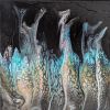 Square Painting 8x8:Whispers of the Blue Forest